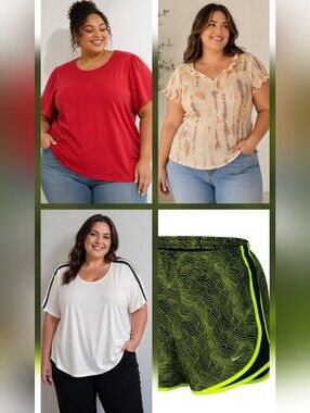 Plus Size 3X Clothing Bundle, Nike Shorts & 3 T-Shirts